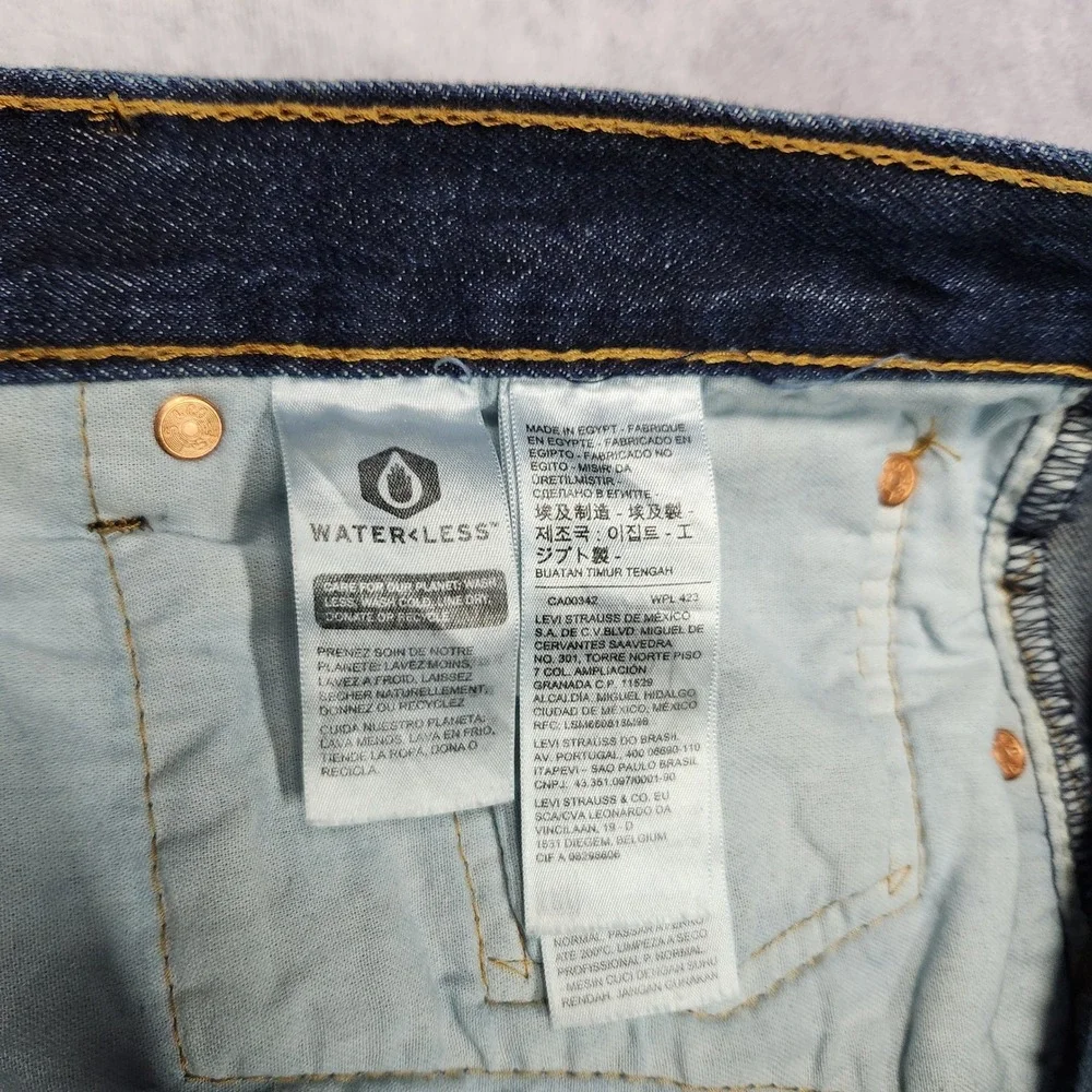 Levis 501 Original Fit Mens Jeans 38x30 Dark Wash‎ Button Fly Straight Leg